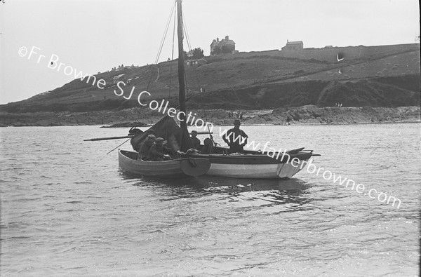 FISHERFOLK:IN COBH HARBOUR - THE LOBSTER BOAT IN ROCHES POINT